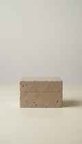 Minimalist Stone Taupe Jewelry Box