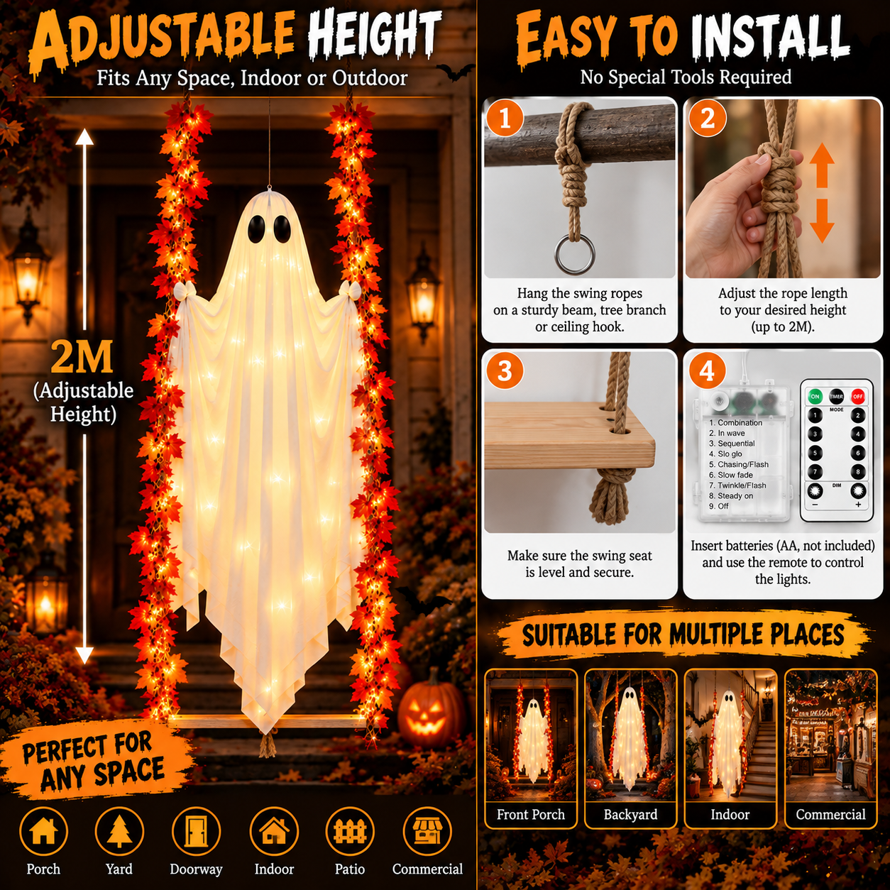CLIQS Light-Up Swinging Ghost product image 4