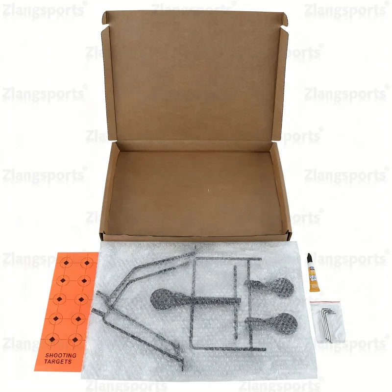 ZLang Self-Resetting Rotating Metal Target Stand 3 Shooting Training Iron Targets for Airsoft, Air Rifle, Air Pistol Training