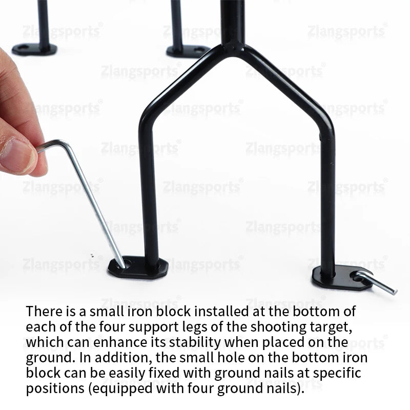 ZLang Self-Resetting Rotating Metal Target Stand 3 Shooting Training Iron Targets for Airsoft, Air Rifle, Air Pistol Training